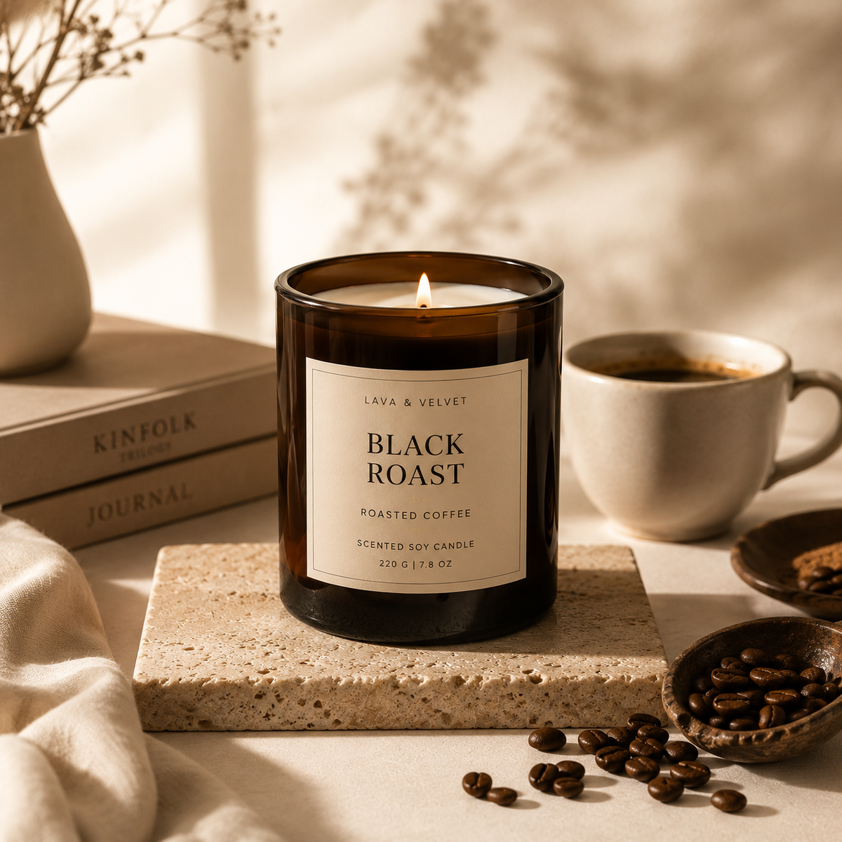 Black Roast | Luxury Coffee Fragrance Candle | Soy Candle