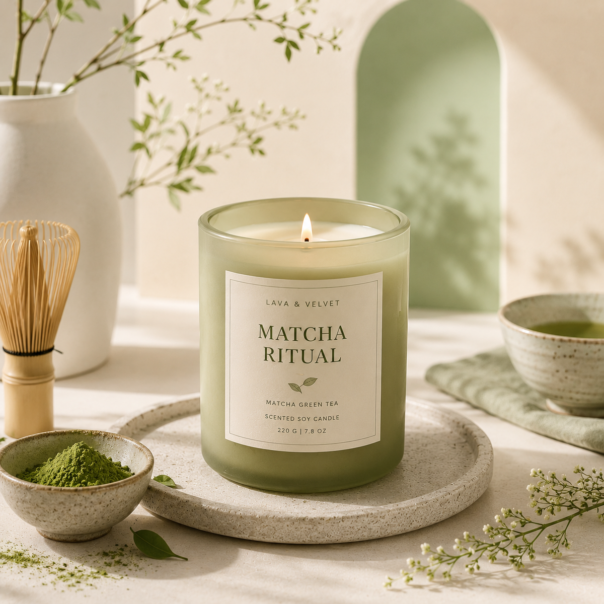 Matcha Ritual | Matcha Green Tea Scented Soy Wax Candle